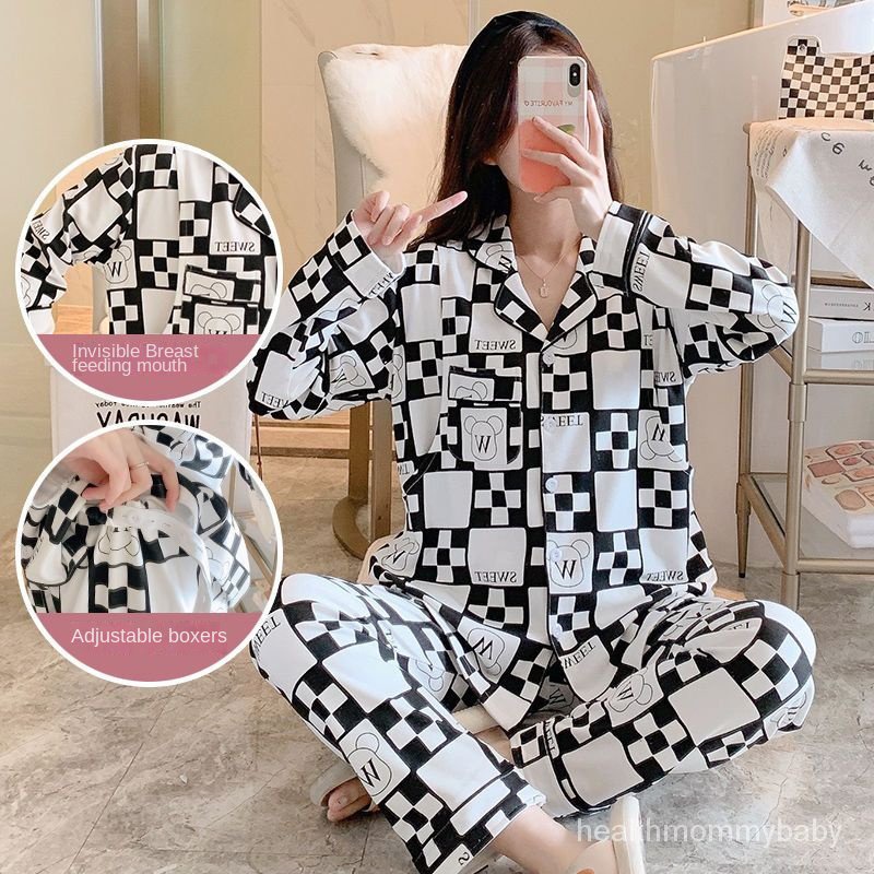 Trang Phục Cho Con Bú Đồ Ngủ Cardigan Cỡ Lớn Cho Bà Bầu Trước Khi Sinh Trang Phục Mặc Nhà Sau Sinh  Quần Áo Cho Con Bú C