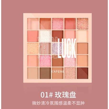 Bảng phấn mắt K'APEINE 25 ô makeup tông cam hồng đào Cao Cấp