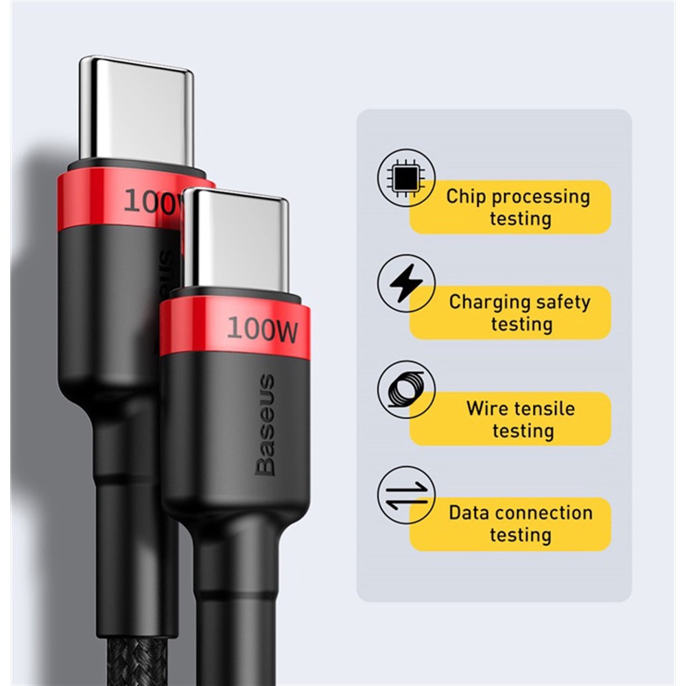 Cáp sạc nhanh BASEUS CATKLF-ALG1 USB-C to USB-C 100W PD/ PPS chiều dài 2m