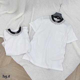 Áo phông miumiu cổ đá