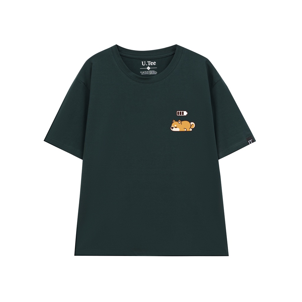 Áo Thun Cổ Tròn Cotton 100% Bé Corgi Pin Siêu Cute