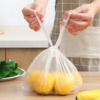 Cuộn 100 Túi Nilon Có Quai Đựng Thực Phẩm Cất Để Tủ Lạnh
