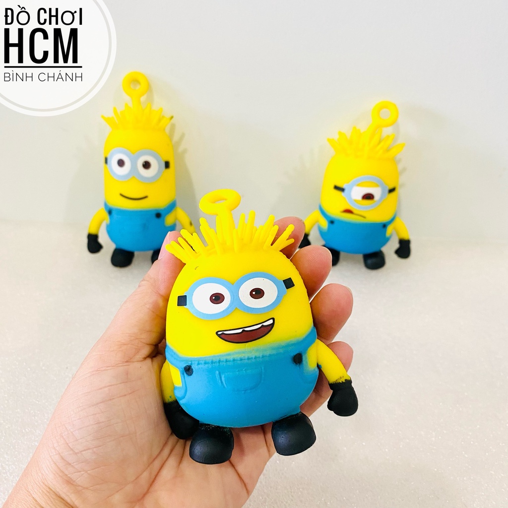 Đồ chơi xả stress, bóp bong bóng đàn hồi hình Minion, đồ chơi bóp tay bằng silicon giảm căng thẳng