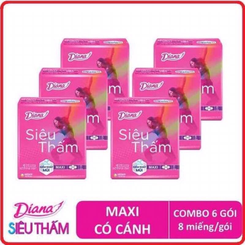 6 băng vệ sinh Diana siêu mỏng có cánh