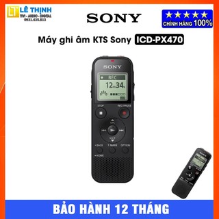 Máy ghi âm KTS Sony ICD-PX470 (4GB) Hỗ trợ thẻ nhớ ngoài - Hàng nhập khẩu- Bảo hành 12 tháng