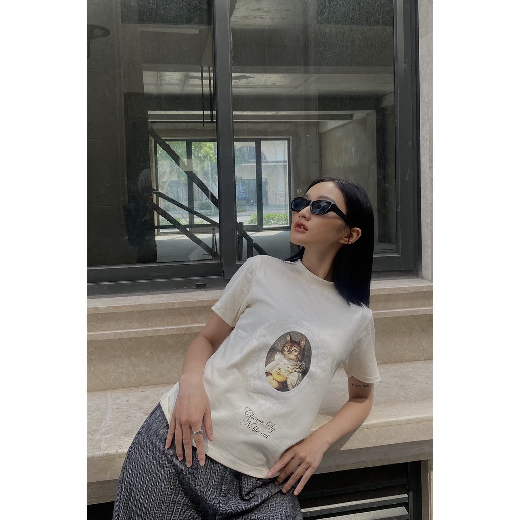 Áo Thun BabyTee In Hình Miêu 23 Quý Tộc Thun CHOICE.SG Cotton 100% Chiều BabyTee-TOP X