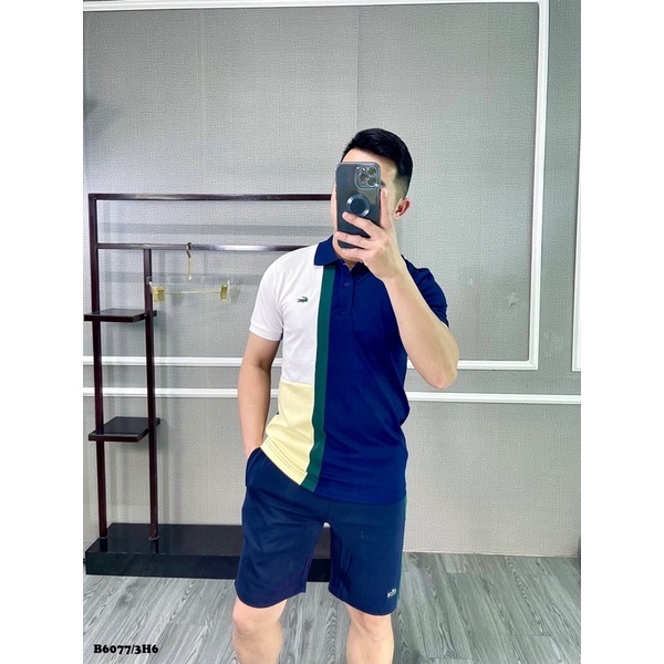 bộ thể thao cá sấu cổ bẻ
