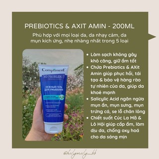 Gel Rửa Mặt Compliment No Problem làm sạch da, giảm mụn