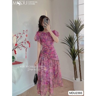 [MIỄN SHIP] MDU2393 Váy chất tơ Hàn cao cấp, nhẹ nhàng nữ tính dáng bồng xòe