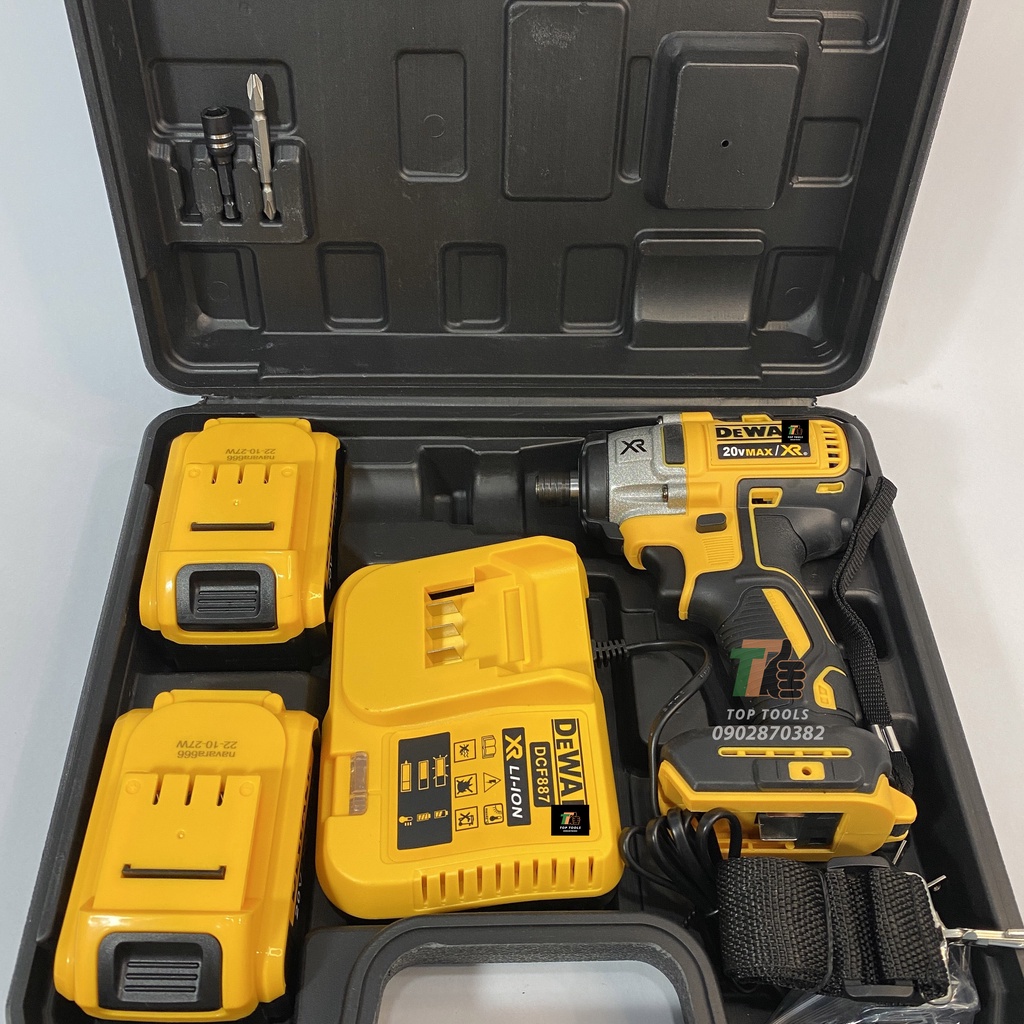 Máy bắn Vít, Máy bắt vít Dewalt, Động cơ không chổi than, Pin 10Cell 20v