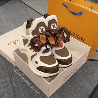 GIÀY L’V WHITE BROWN LAI AU SC [ Full Box + Free Ship ]