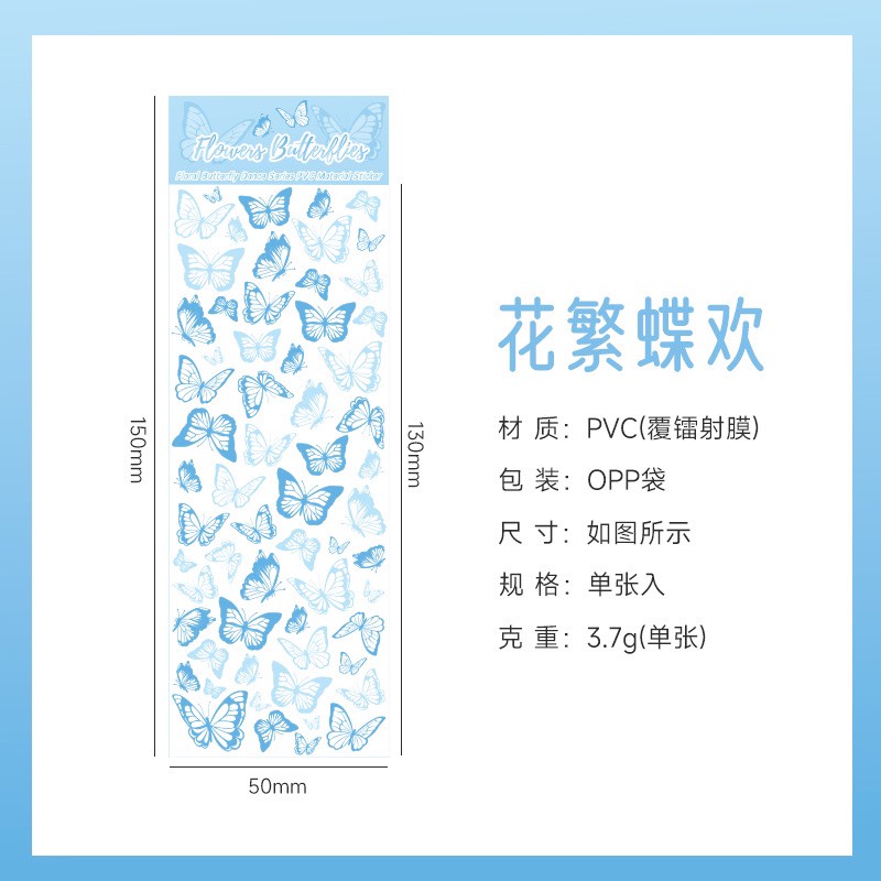 Miếng Dán Trang Trí Hình Bươm Bướm Nhiều Màu Sắc Dễ Thương