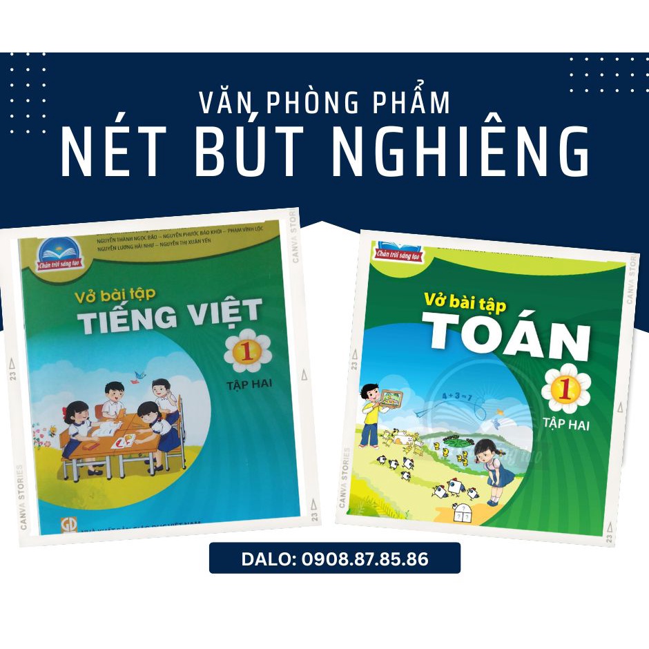 Combo vbt toán + tiếng việt lớp 1 tập 2