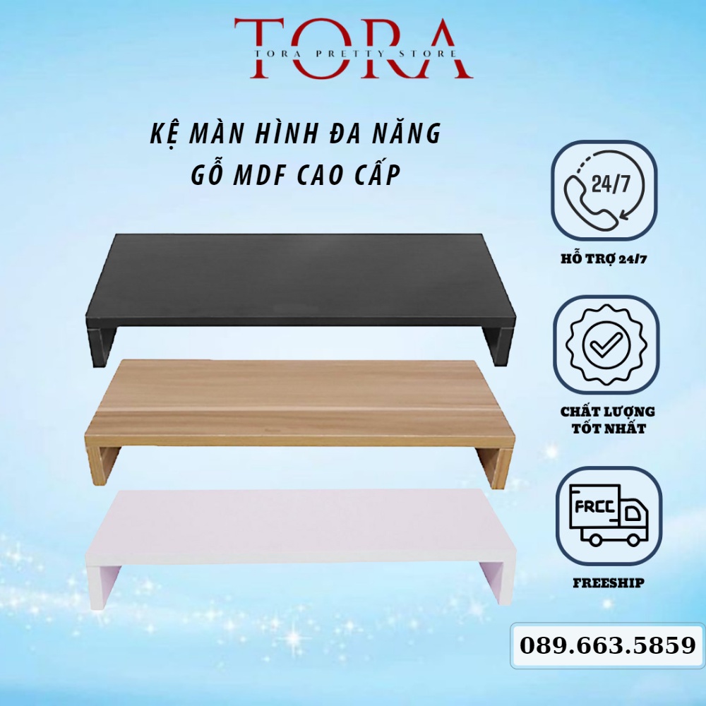 KỆ MÀN HÌNH máy tính mẫu cao cấp, kệ màn hình máy tính gỗ MDF decor bàn học bàn làm việc