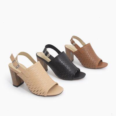 Xả kho Boot Sapo 7cm Đế Vuông Hở Mũi hàng VNXK