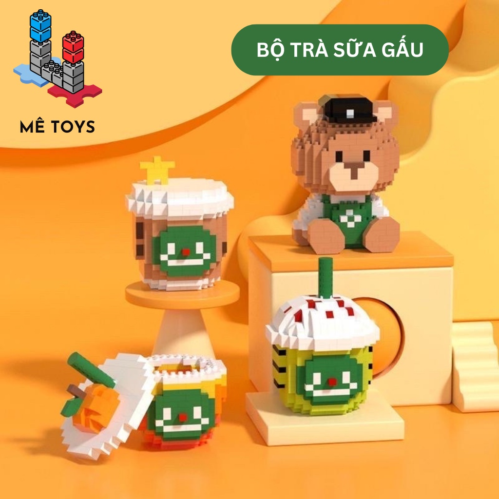 Bộ Đồ chơi Lắp Ráp Đồ Ăn Nhanh Gà Rán - Burger - Trà Sữa Mê Toys