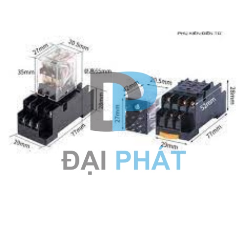 Rơ le Kiếng Omron 8 chân 14 chân - Relay Kính - Rơle trung gian