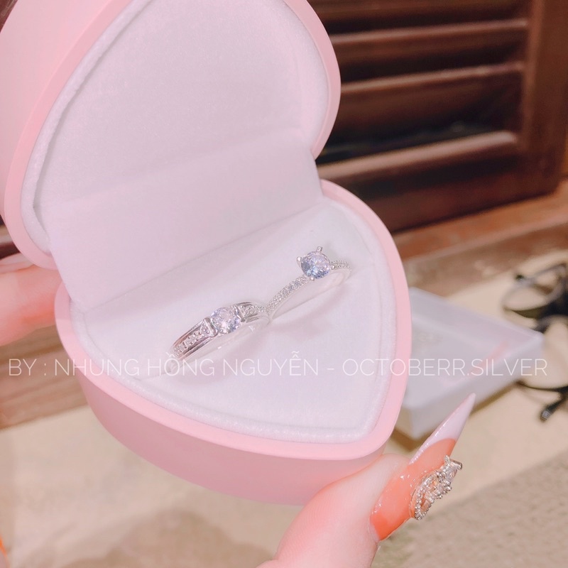 Nhẫn đôi bạc ta đơn giản MS110
