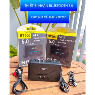 Thiết bị nhận bluetooth không dây bt200. hộp bluetooth âm thanh không dây bt200 nfc v5.0