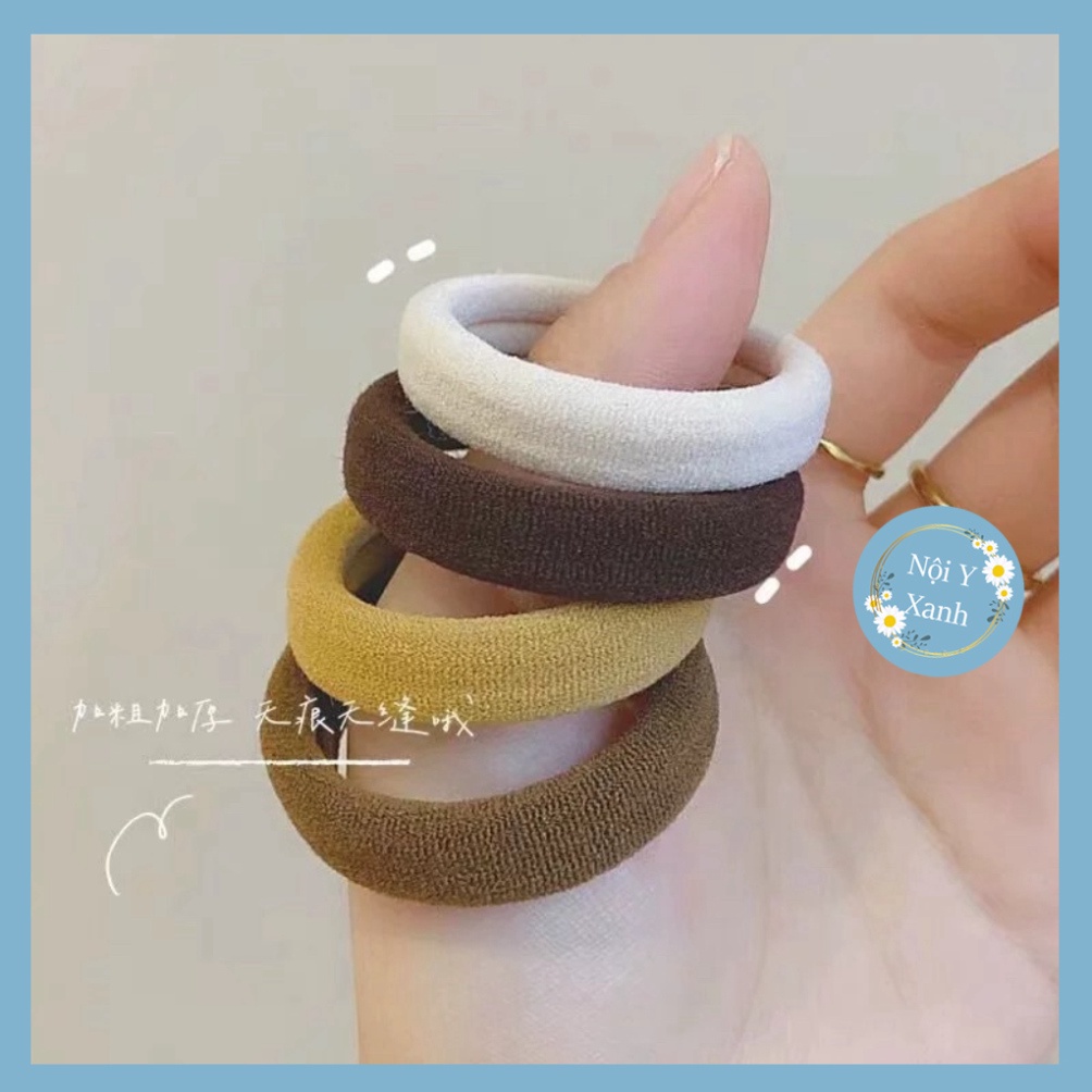 Ống 20 Dây Cột Tóc cao su đặc Màu Pastel trang điểm korea Cho Nữ nội y xanh - chất mát