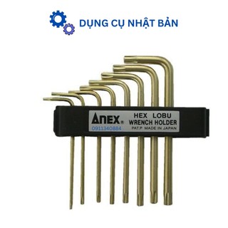 Bộ 8 lục giác hoa thị chữ l có lỗ t8 - t30 anex nhật bản - bộ lục giác hoa thị - lục giác nhật bản