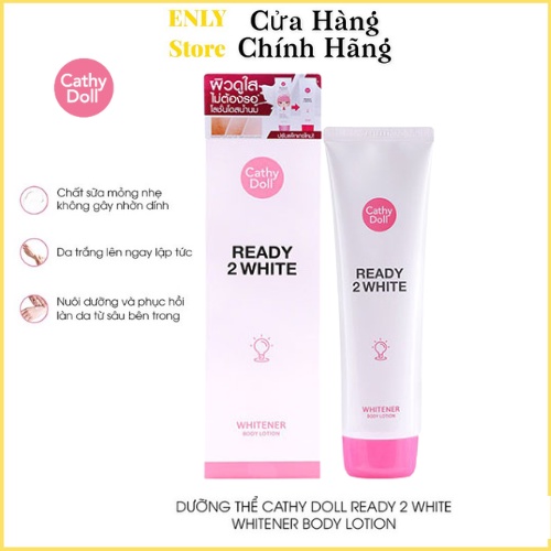 Sữa dưỡng thể trắng da Cathy Doll Ready 2 White 150ml thái lan