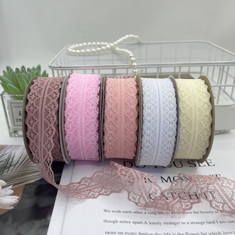 Ruy băng ❤️ren họa tiết bo tròn❤️ 3cm gói hoa, gói quà, buộc nơ siêu xinh