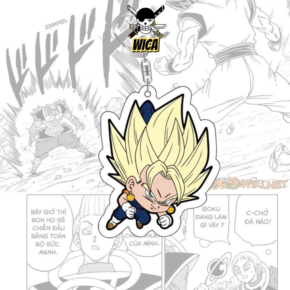 Móc khóa dragonball chibi móc dây anime manga móc chìa khóa xe máy ô tô trang trí balo cute - Wica