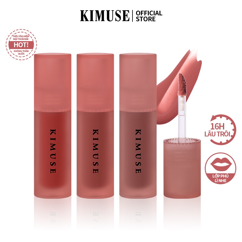 Set 3 son kem lì KIMUSE kháng nước lâu trôi chuyên dụng 90g