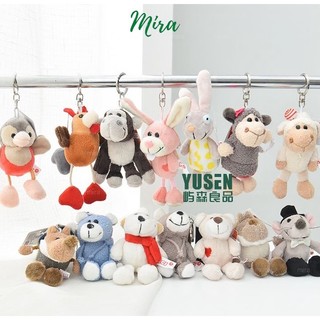 Móc Khóa Gấu Bông Mini Đeo Cặp, Treo Balo Thương hiệu NICI Quà Sinh Nhật Cho Nữ 10cm MIRA-GB28002
