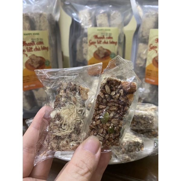 Thanh cơm gạo lứt chà bông 500gr
