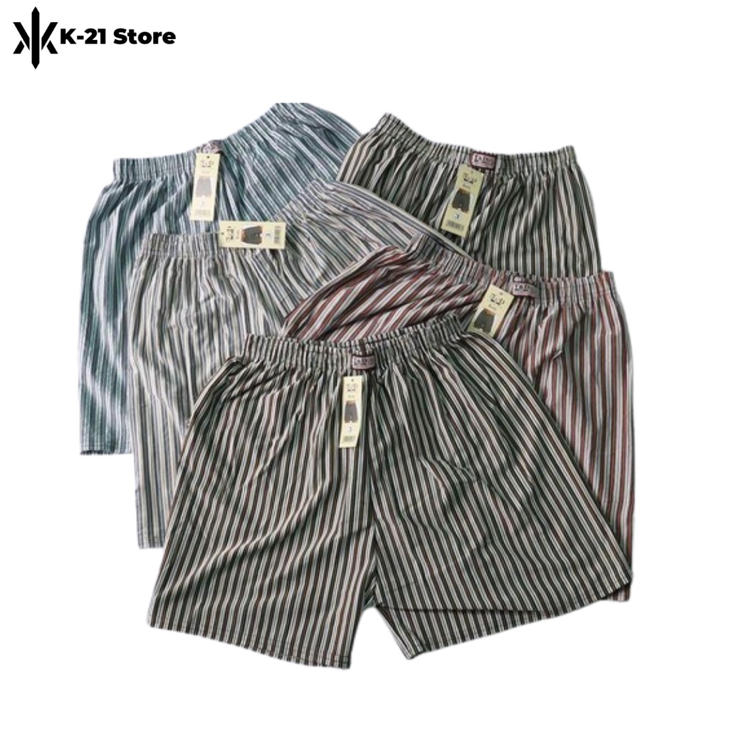 Bộ 5 Quần đùi nam - Quần short nam nữ thun kẻ sọc nam mặc nhà thoáng mát từ 40 - 95kg mặc vừa K-21