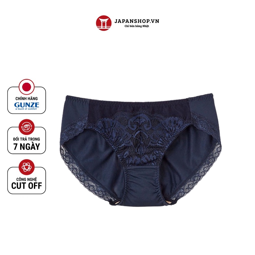 Quần Lót Phối Ren Thoáng Khí Kháng Khuẩn Gunze Tuché JS1043H Nội Địa Nhật Chính Hãng