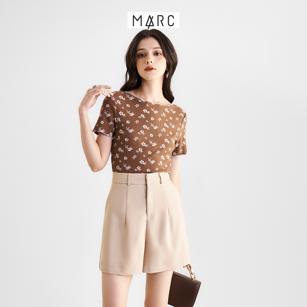 Áo thun nữ MARC FASHION hoa cuốn biên FATN049322