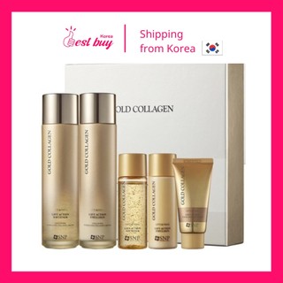 Set sản phẩm nâng cơ, chống lão hóa da SNP Gold Collagen Lift Action 5 món