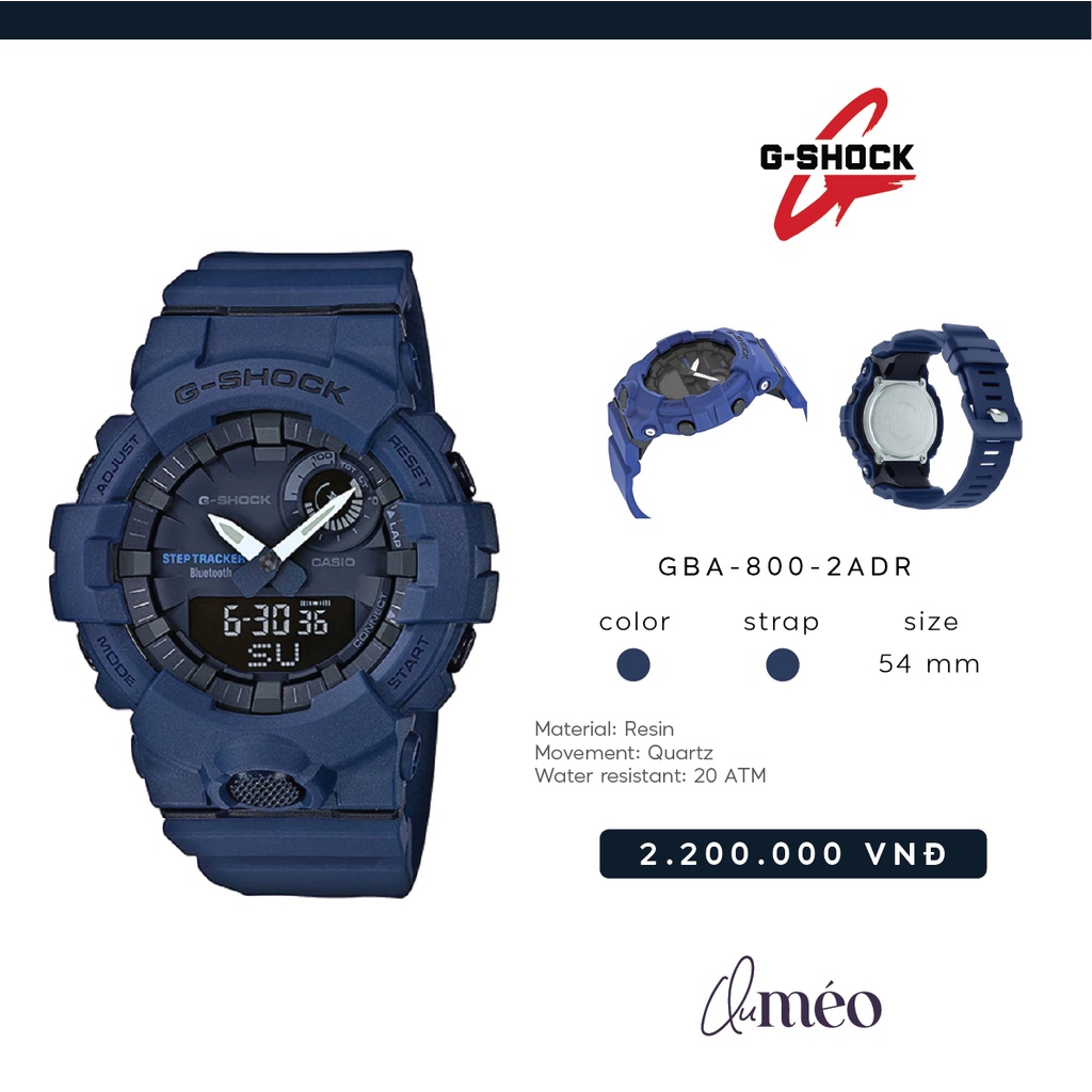 Đồng hồ nam Casio G-shock GBA-800-2ADR chính hãng 20ATM