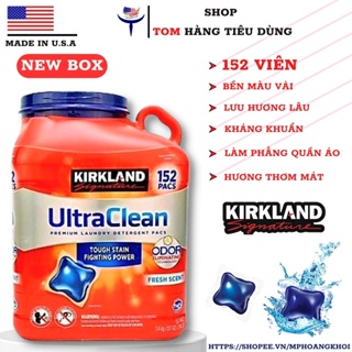 Viên Giặt Xả KirKland Signature Ultra Clean Hộp 152 viên Hàng Mỹ