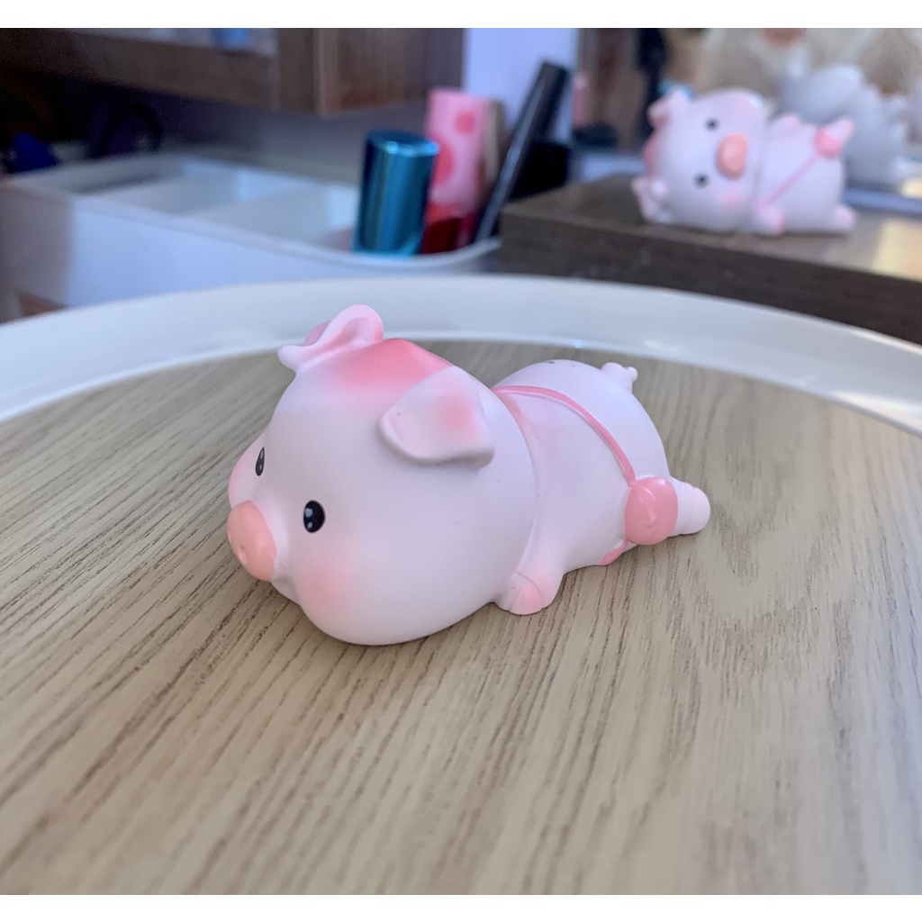 Mô hình khủng long mini và heo con trang trí ô tô xe hơi, bàn làm việc, bàn học phòng khách siêu cute