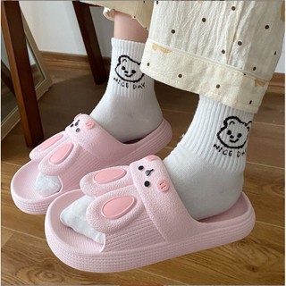 Dép thỏ cute mẫu mới 2023 có màu hồng và trắng