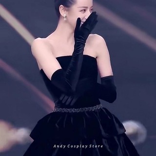 [CÓ SẴN] Găng tay dài nhung đen
