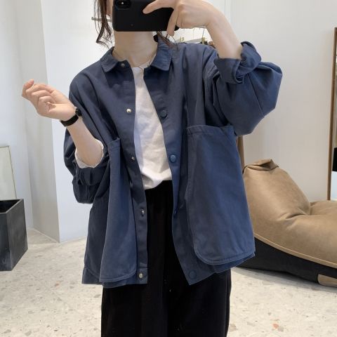 Áo Khoác Tay Dài Có Túi Lớn Thời Trang Nữ Tính