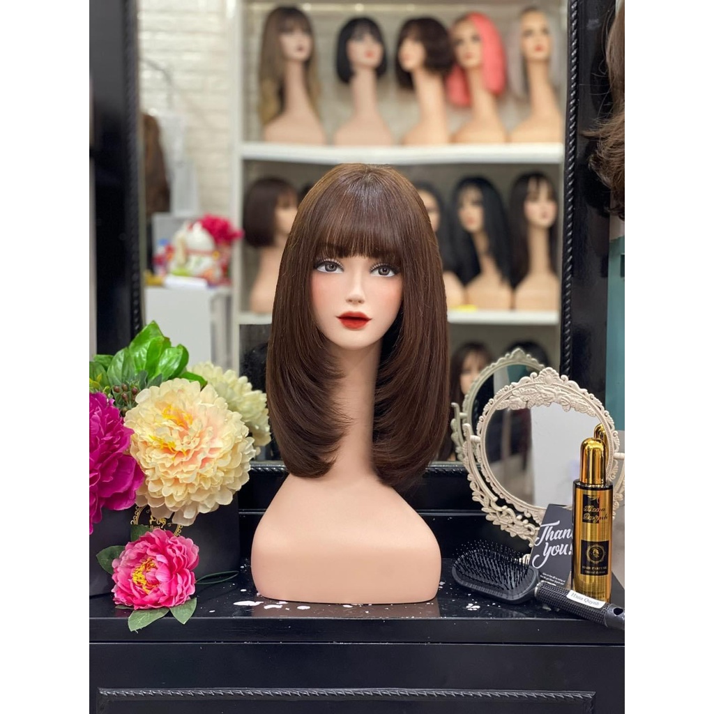 Tóc móc mái siêu da 3d  nguyên đầu 100% tóc thật tùy yêu cầu