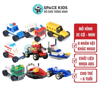Đồ chơi mô hình lắp ráp 3D mini ô tô cảnh sát, cứu hỏa, xe đua từ 22 đến 29 chi tiết cho bé