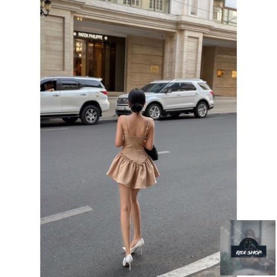 Đầm xoè 2 dây cup ngực dễ thương sexy 3397