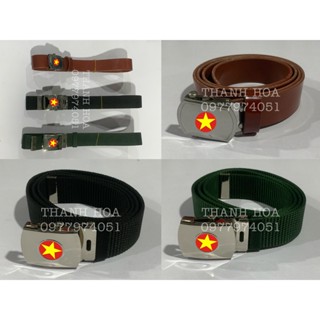 Thắt lưng dây nịt màu lính mặt sao CTY MQ