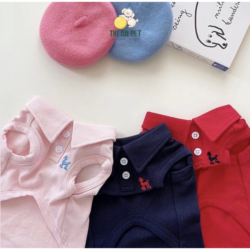 Áo Cho Chó Mèo - Áo Thun Polo Có Cổ Thiết Kế Cho Chó Mèo