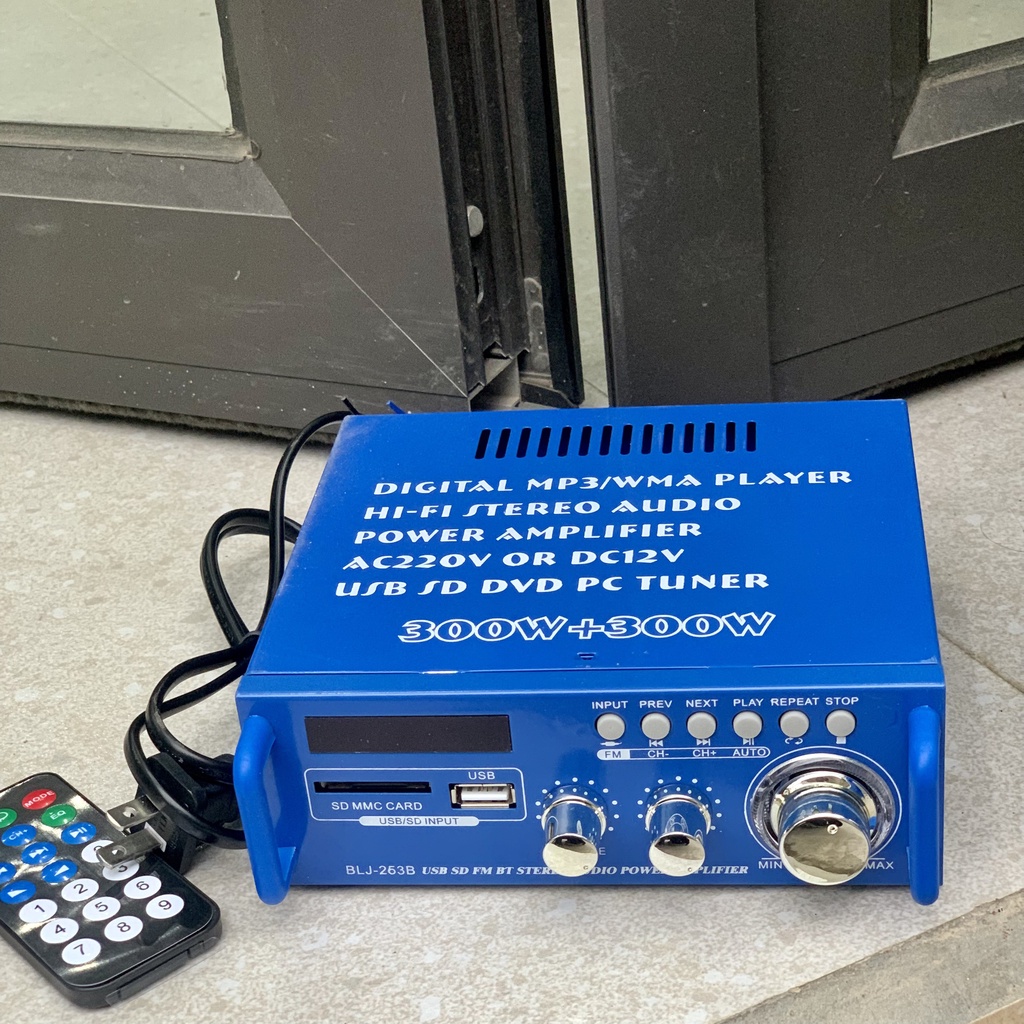 Amply Sunbuck mini BLJ- 253B 12V, amply dùng cho xe hơi, gia đình, amply bluetooth đa chức năng