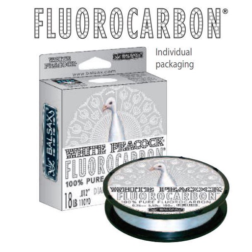 CƯỚC - 50M FLUOROCARBON - WHITE PEACOCK - CÔNG TRẮNG [Đồ Câu Quỳnh Chi - Minh HG]