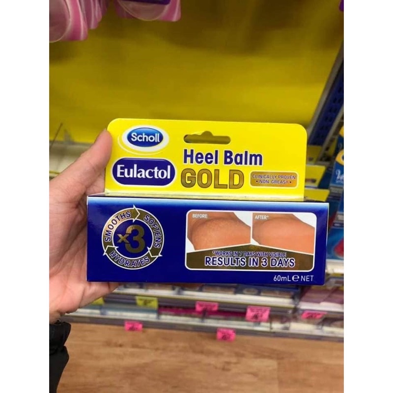 Kem hỗ trợ nứt và dưỡng gót chân Eulactol Heel Balm Gold 60ml