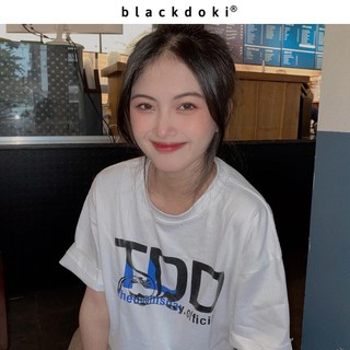 Áo thun nữ BLACKDOKI-TD0 , áo thun form rộng tay lỡ basic oversize cá tính , M82